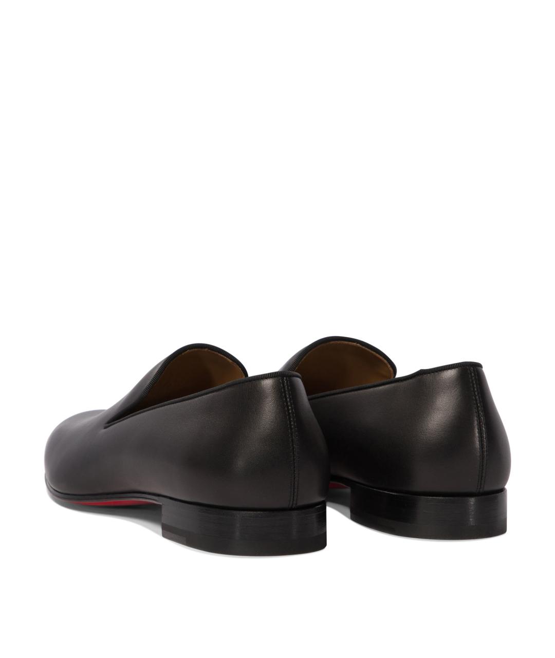 CHRISTIAN LOUBOUTIN Черные кожаные лоферы, фото 4