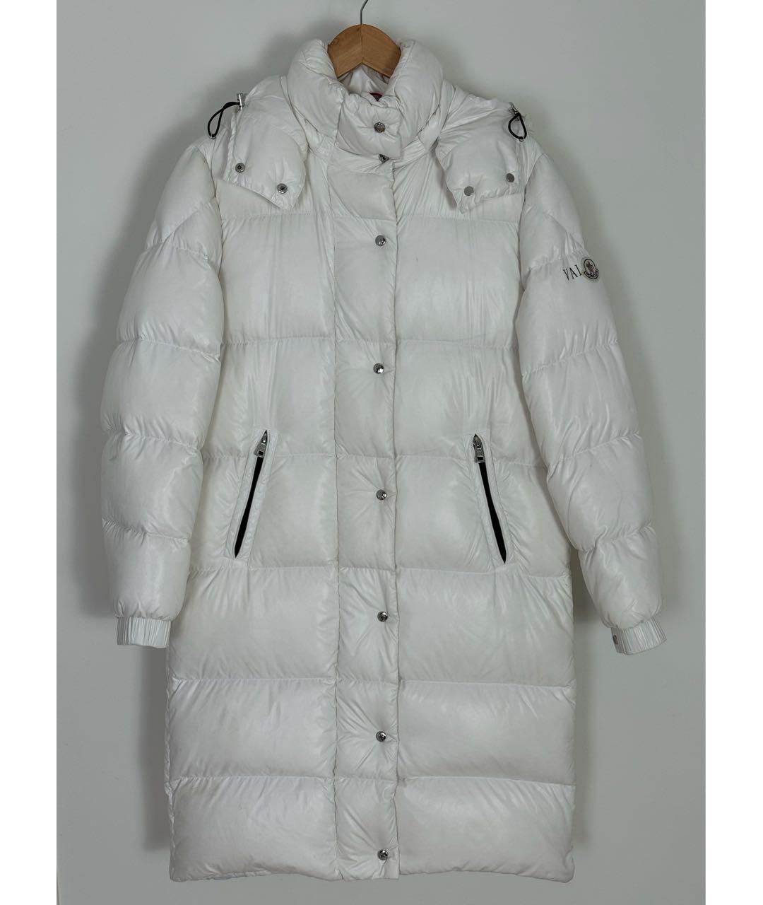 MONCLER Белый синтетический пуховик, фото 9