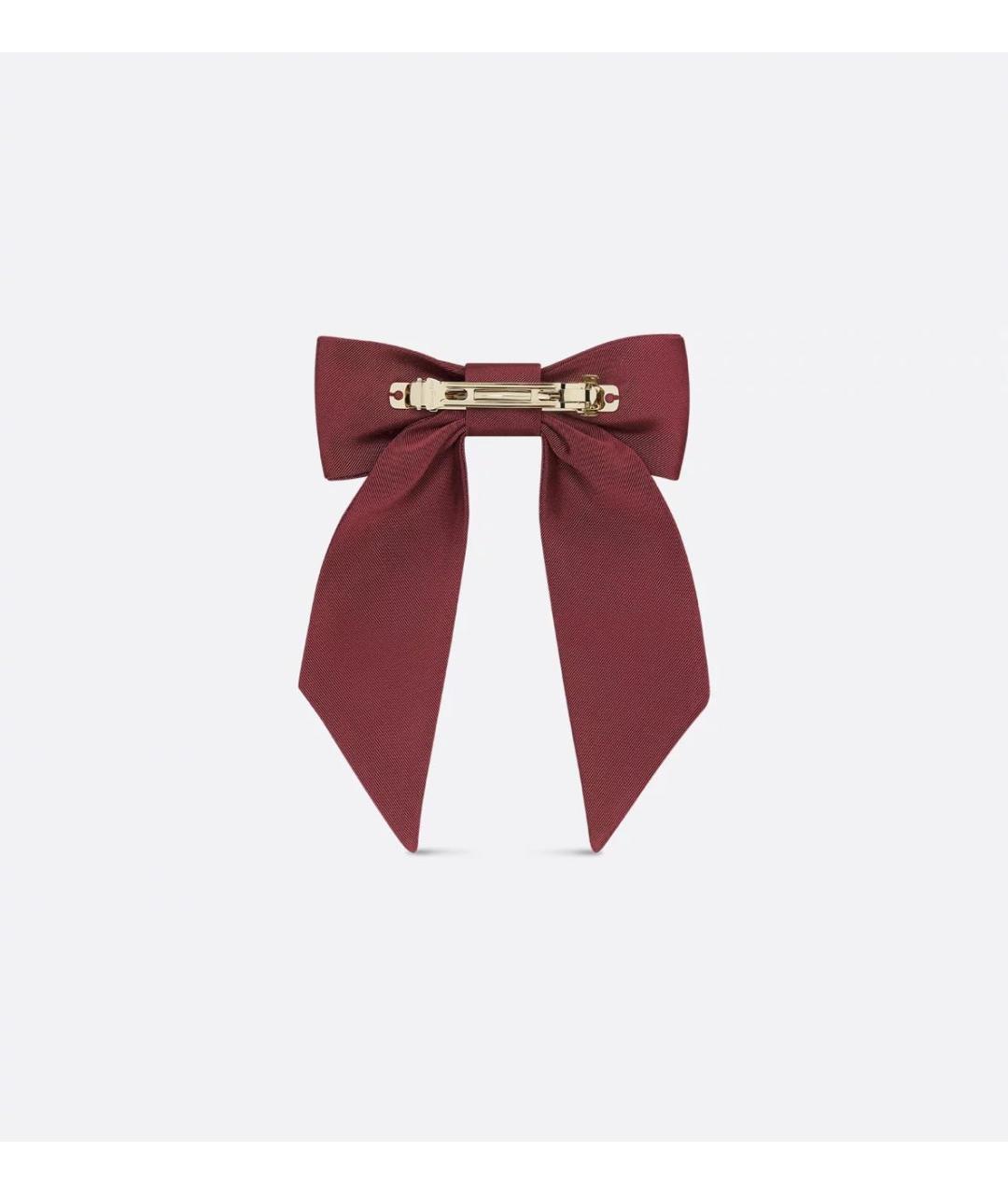 CHRISTIAN DIOR Бордовая заколка, фото 3