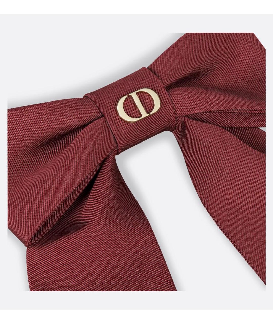 CHRISTIAN DIOR Бордовая заколка, фото 4
