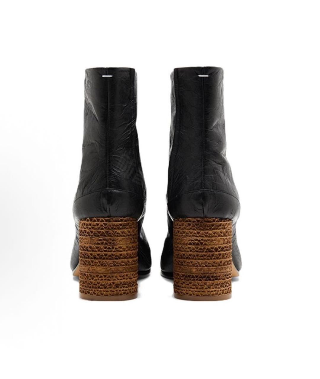 MAISON MARGIELA Черные кожаные ботильоны, фото 5
