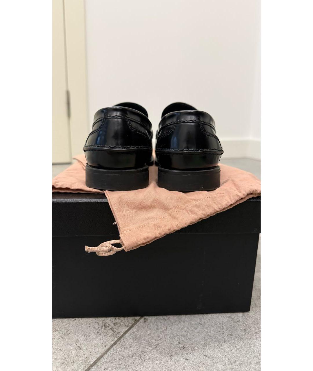 MIU MIU Черные лоферы из лакированной кожи, фото 4