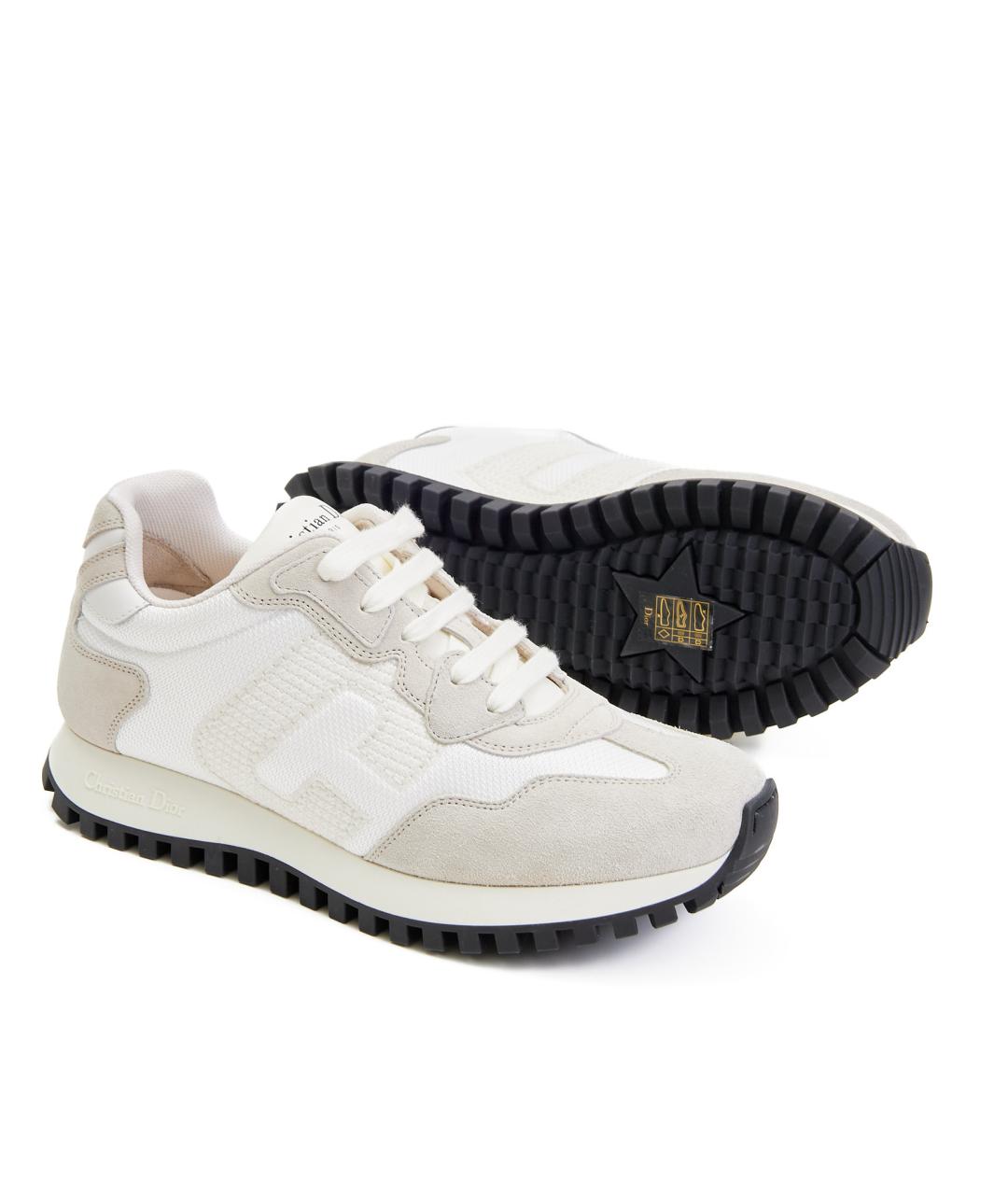 CHRISTIAN DIOR Белые текстильные кроссовки, фото 4