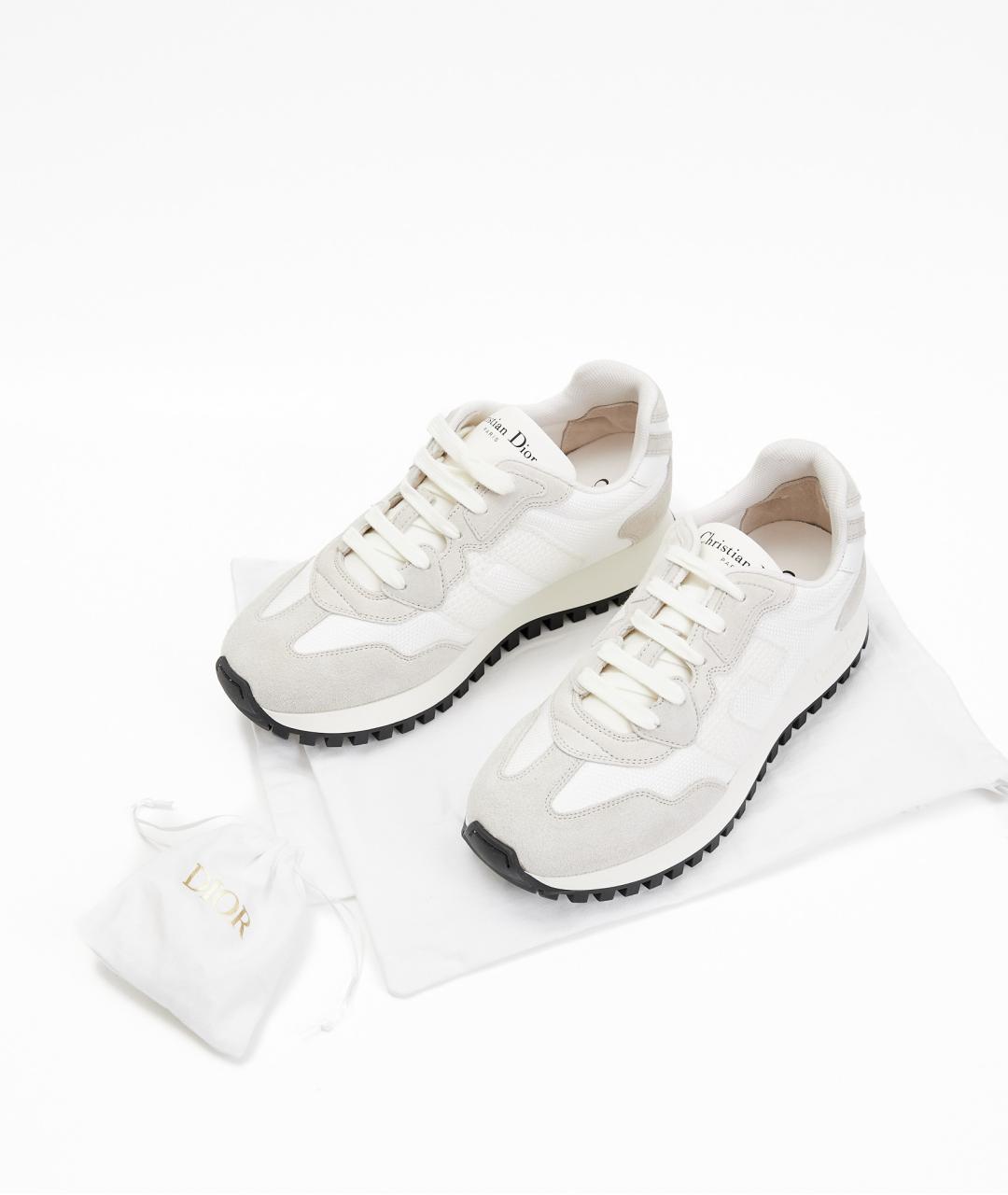 CHRISTIAN DIOR Белые текстильные кроссовки, фото 8