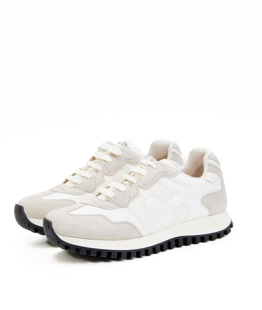 CHRISTIAN DIOR Белые текстильные кроссовки, фото 2