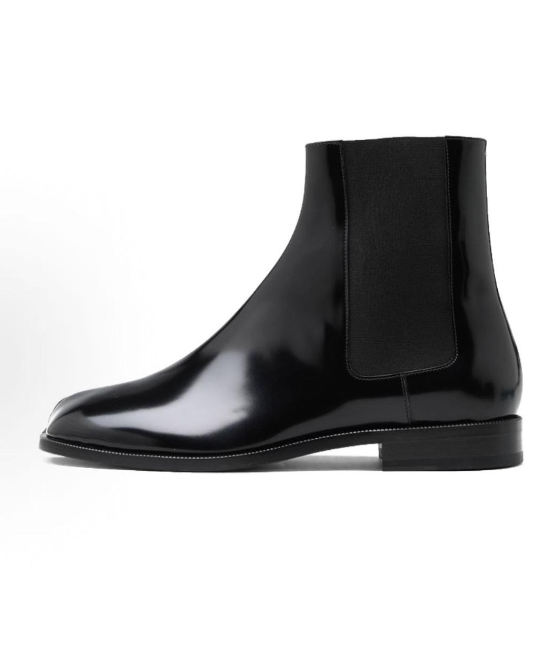 MAISON MARGIELA Черные кожаные низкие ботинки, фото 6