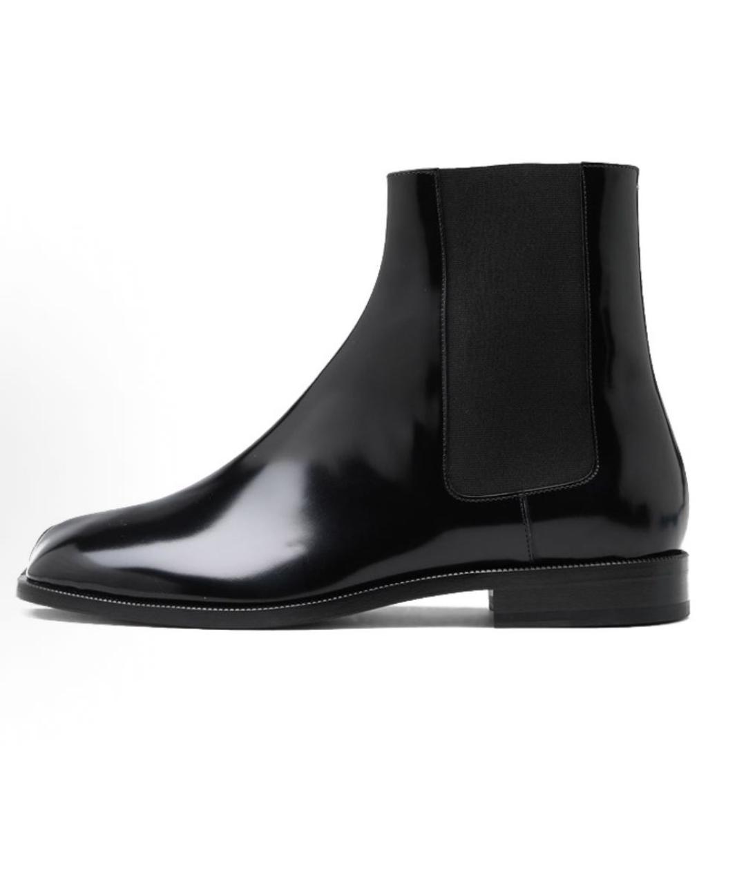 MAISON MARGIELA Черные кожаные низкие ботинки, фото 6