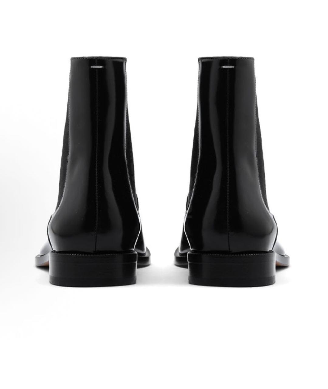 MAISON MARGIELA Черные кожаные низкие ботинки, фото 5