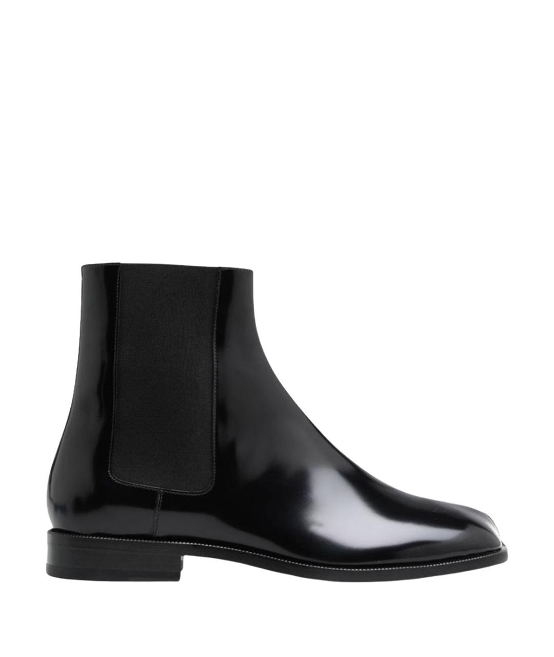 MAISON MARGIELA Черные кожаные низкие ботинки, фото 1