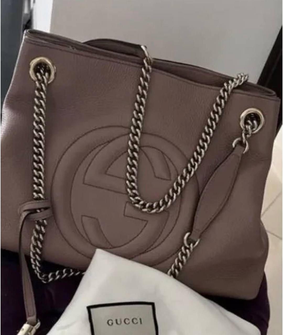 GUCCI Розовая кожаная сумка через плечо, фото 3
