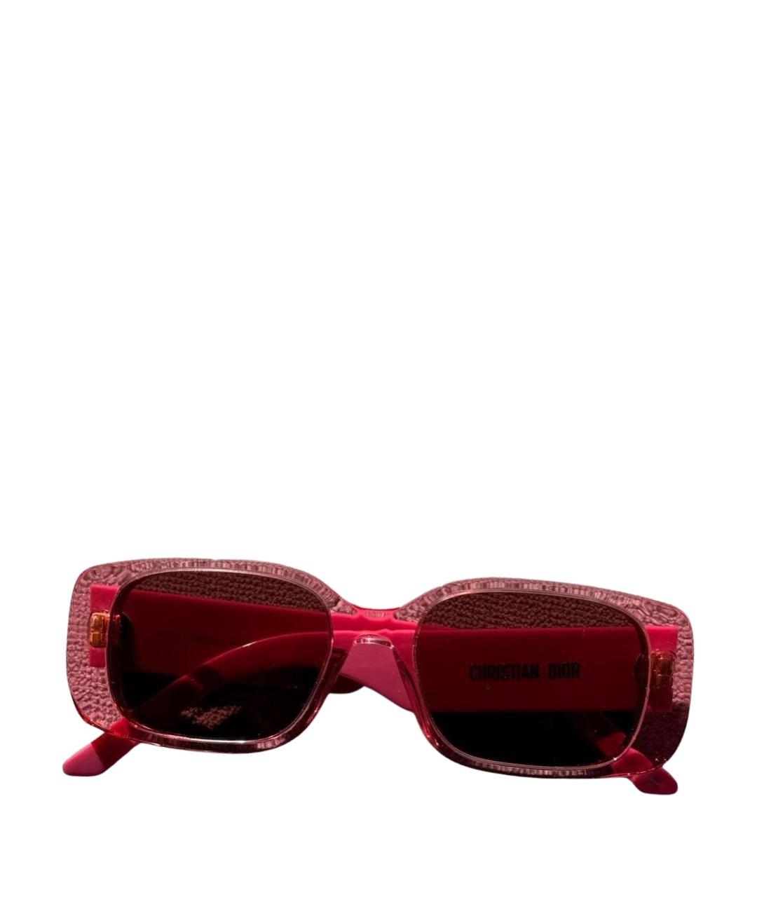 CHRISTIAN DIOR Розовые пластиковые солнцезащитные очки, фото 1