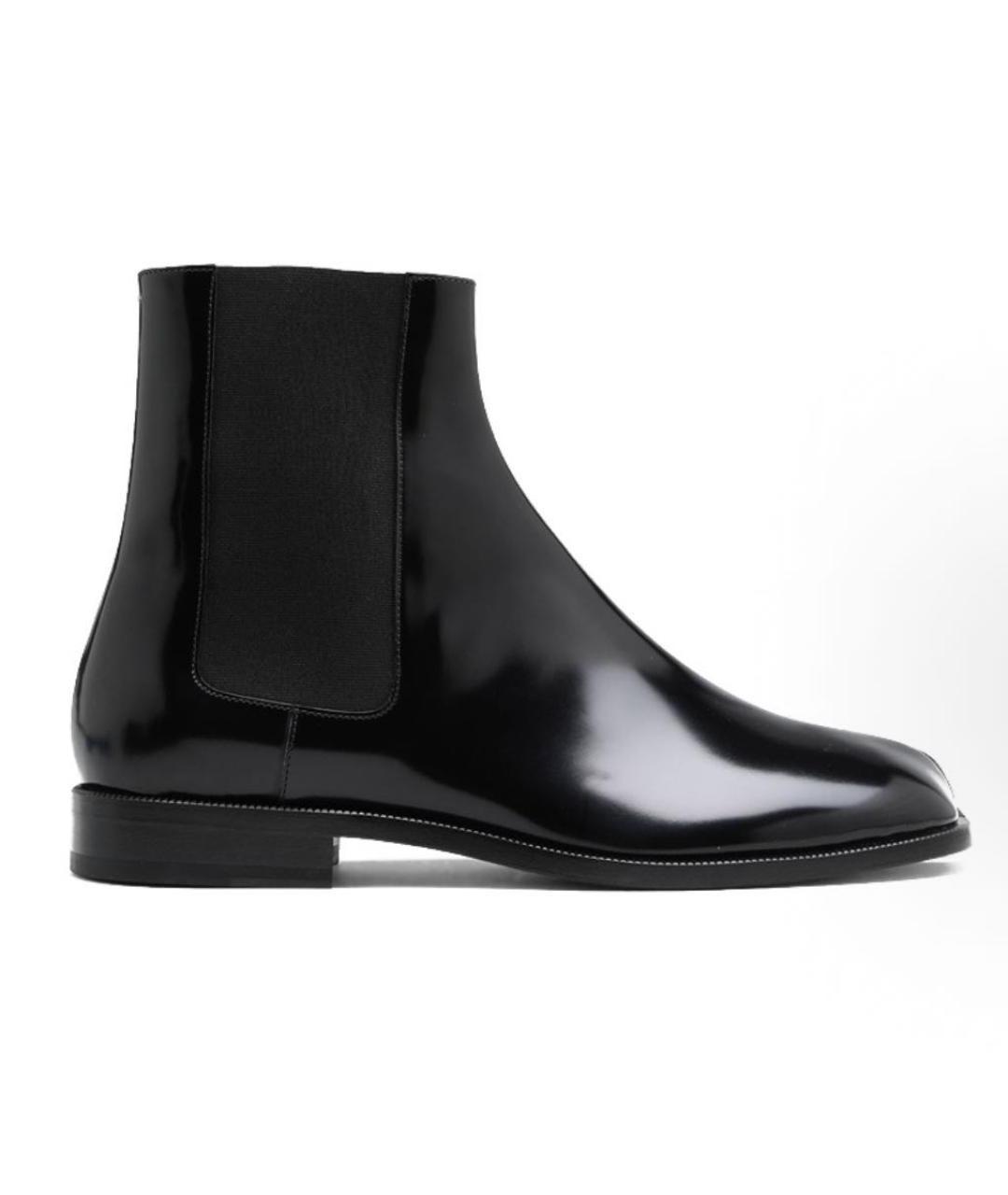 MAISON MARGIELA Черные кожаные низкие ботинки, фото 7