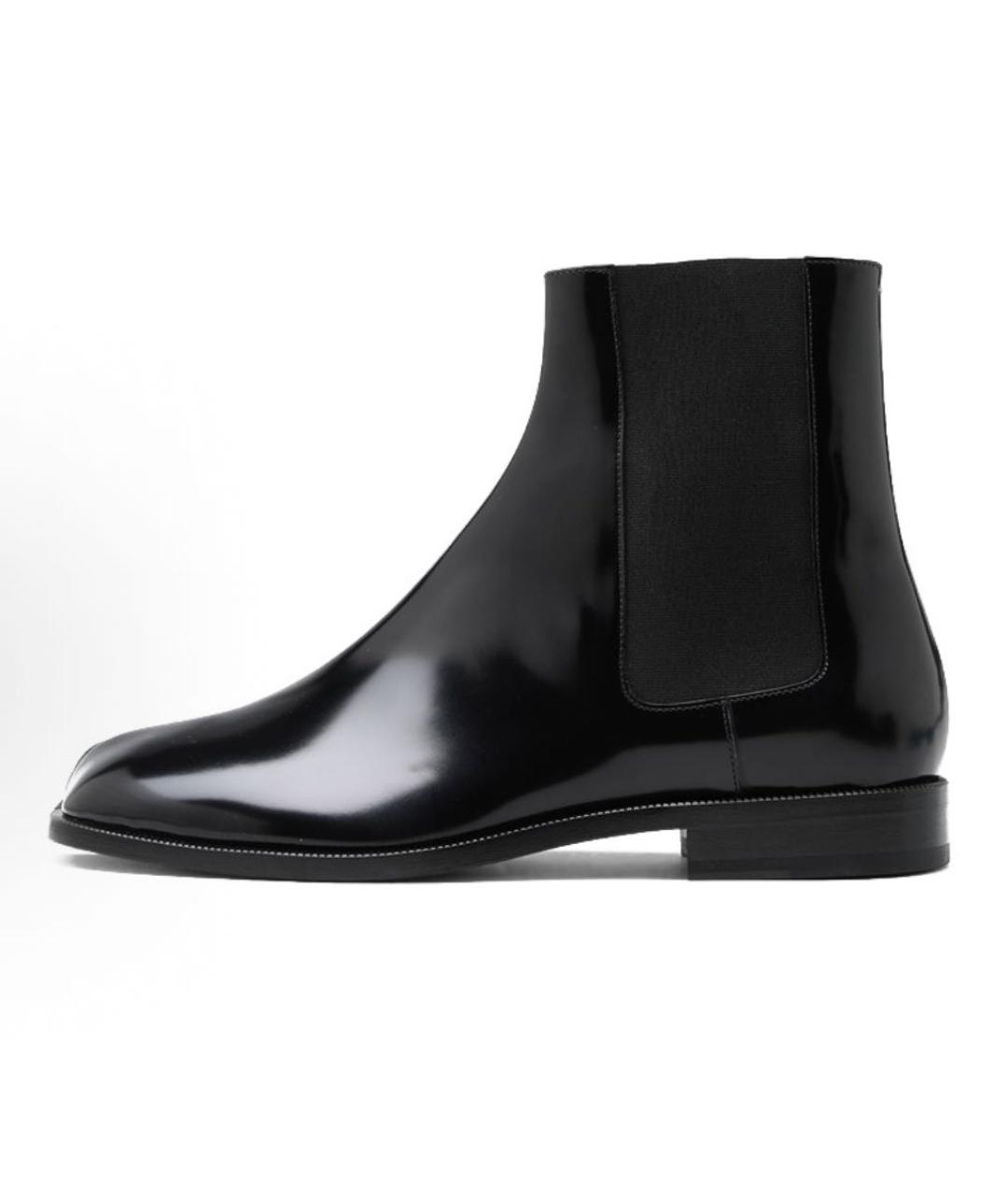 MAISON MARGIELA Черные кожаные низкие ботинки, фото 6