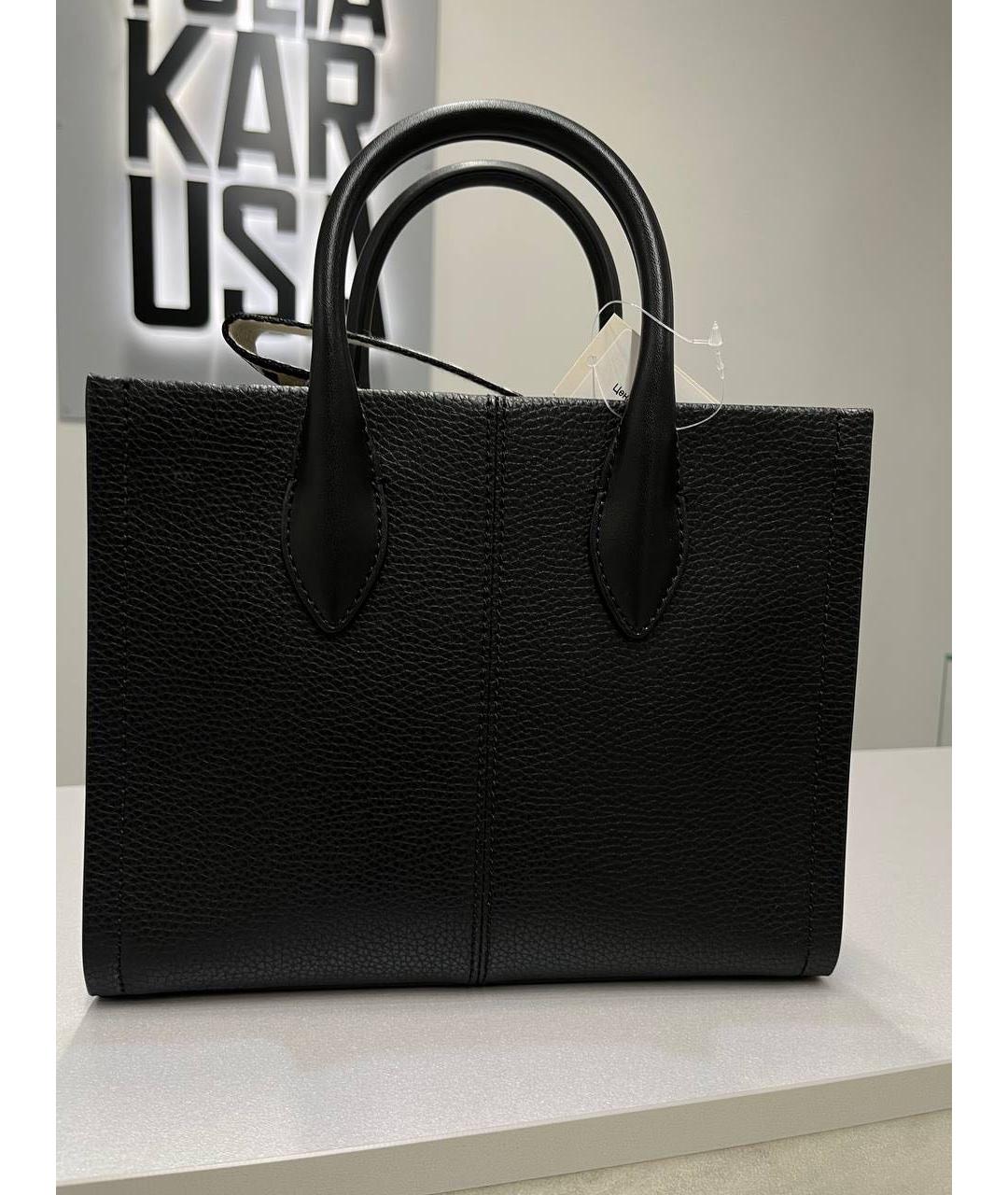 MICHAEL KORS Черная кожаная сумка тоут, фото 3
