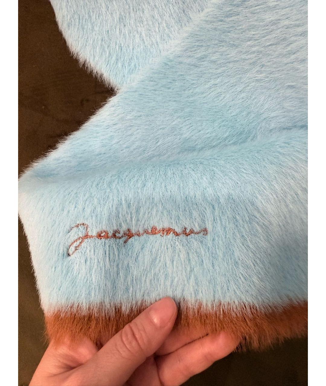 JACQUEMUS Голубой шарф, фото 3