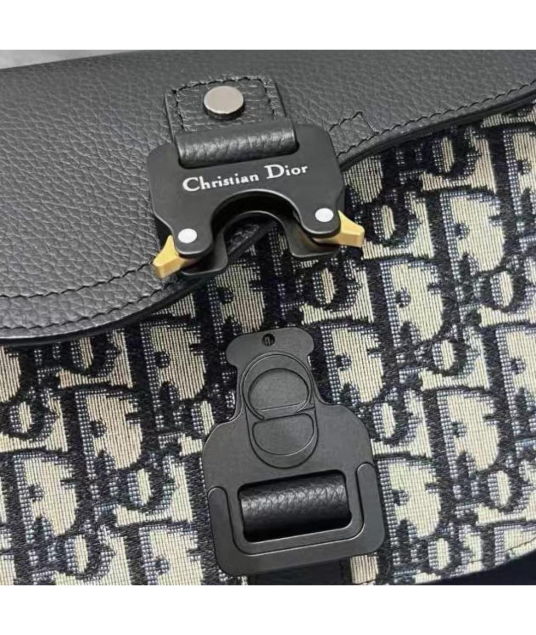 CHRISTIAN DIOR Бежевая жаккардовая сумка через плечо, фото 3