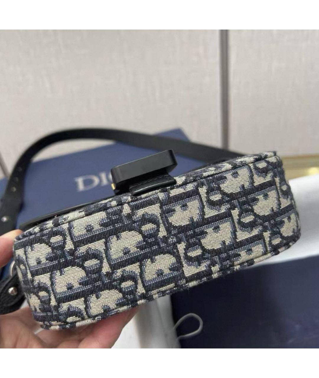 CHRISTIAN DIOR Бежевая жаккардовая сумка через плечо, фото 5