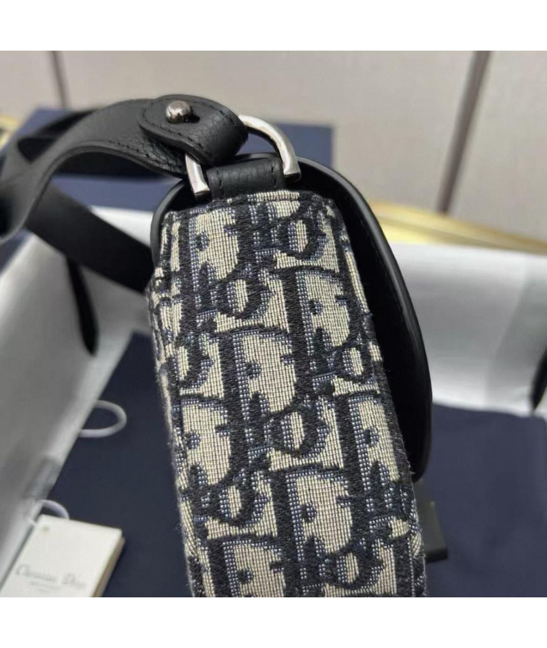 CHRISTIAN DIOR Бежевая жаккардовая сумка через плечо, фото 2