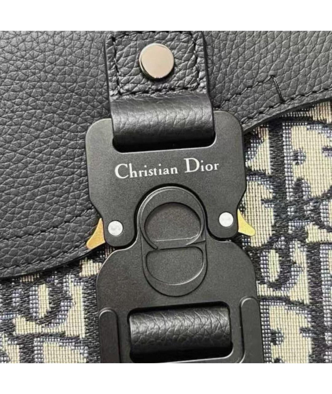 CHRISTIAN DIOR Бежевая жаккардовая сумка через плечо, фото 4