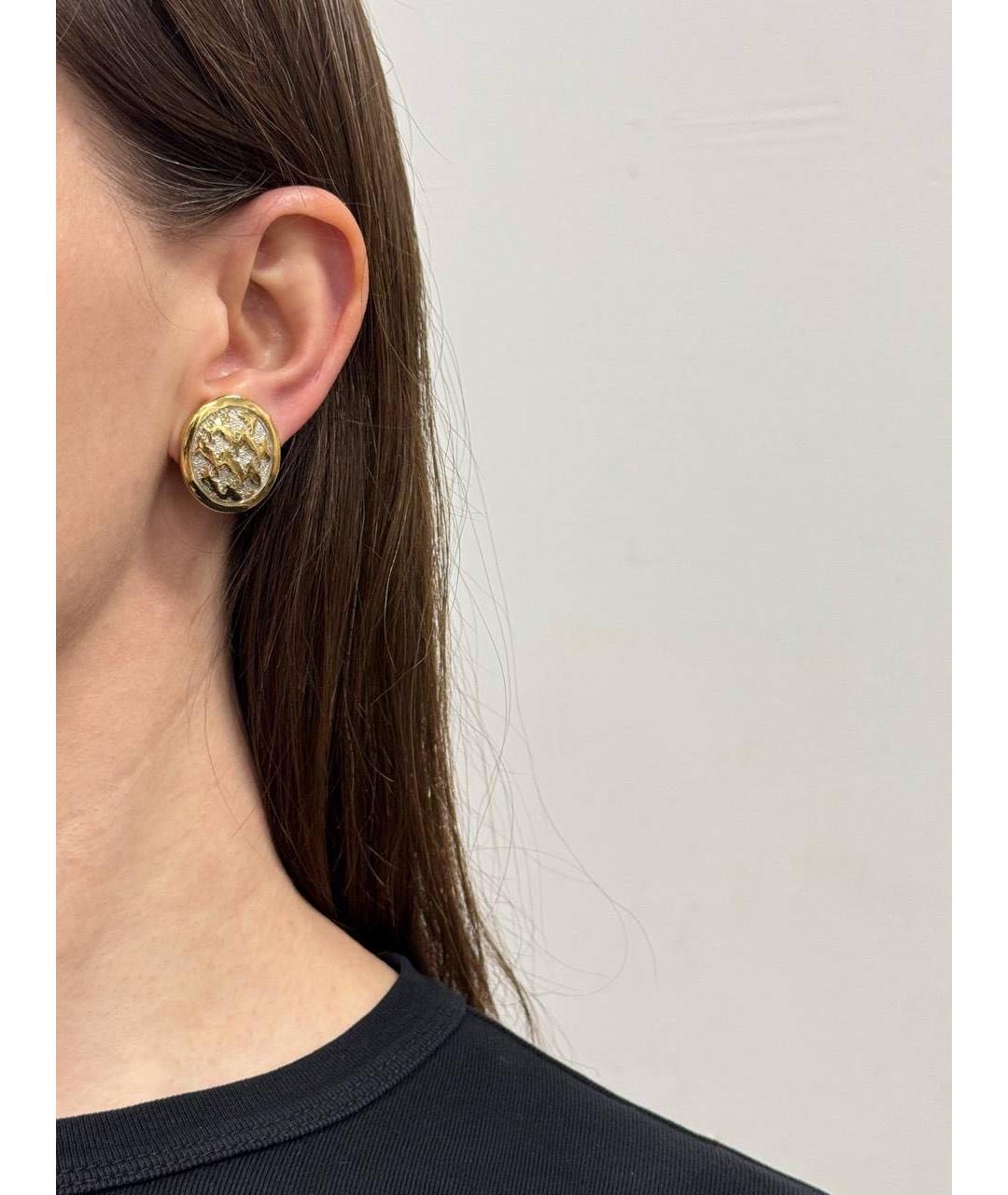 CHRISTIAN DIOR Золотые позолоченные клипсы, фото 6