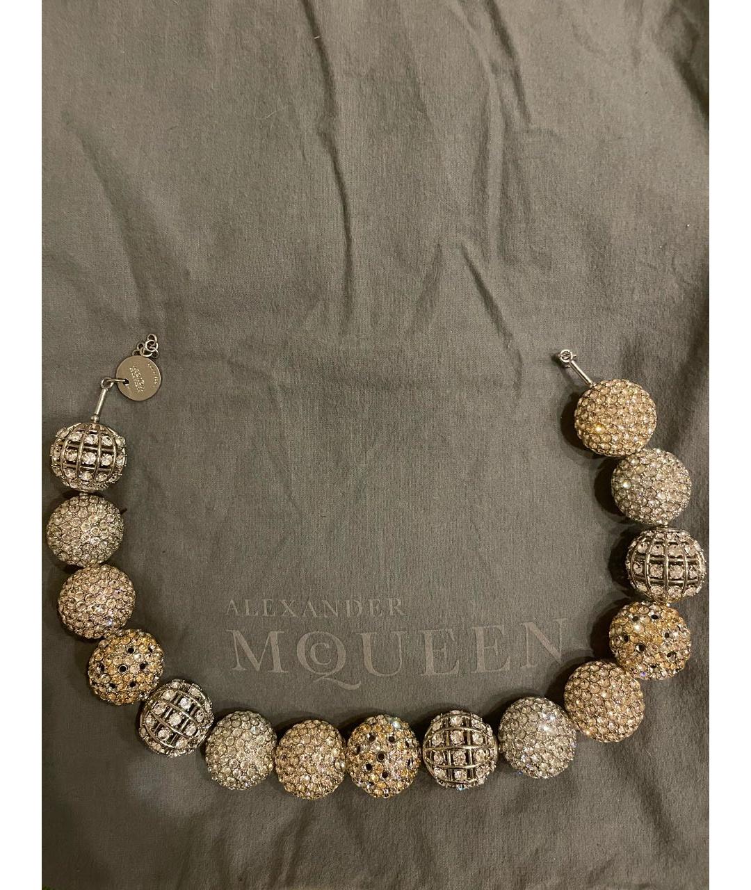 ALEXANDER MCQUEEN Серебряное латунное колье, фото 2