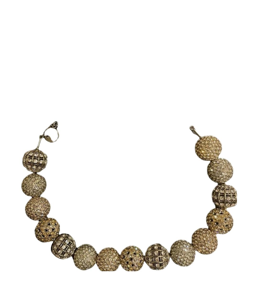 ALEXANDER MCQUEEN Серебряное латунное колье, фото 1