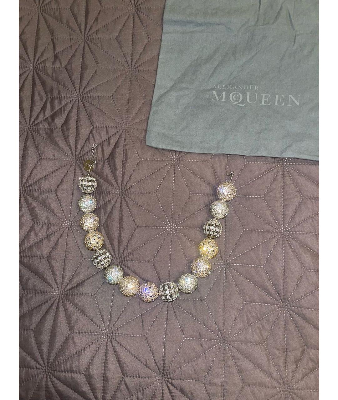 ALEXANDER MCQUEEN Серебряное латунное колье, фото 3