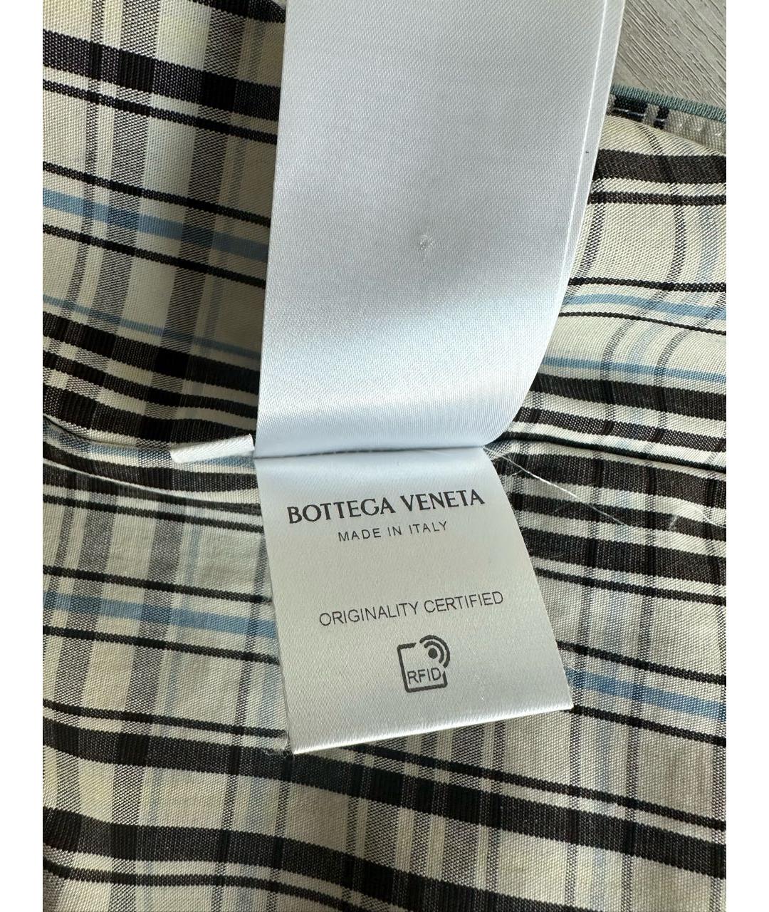 BOTTEGA VENETA Голубая хлопковая футболка, фото 7