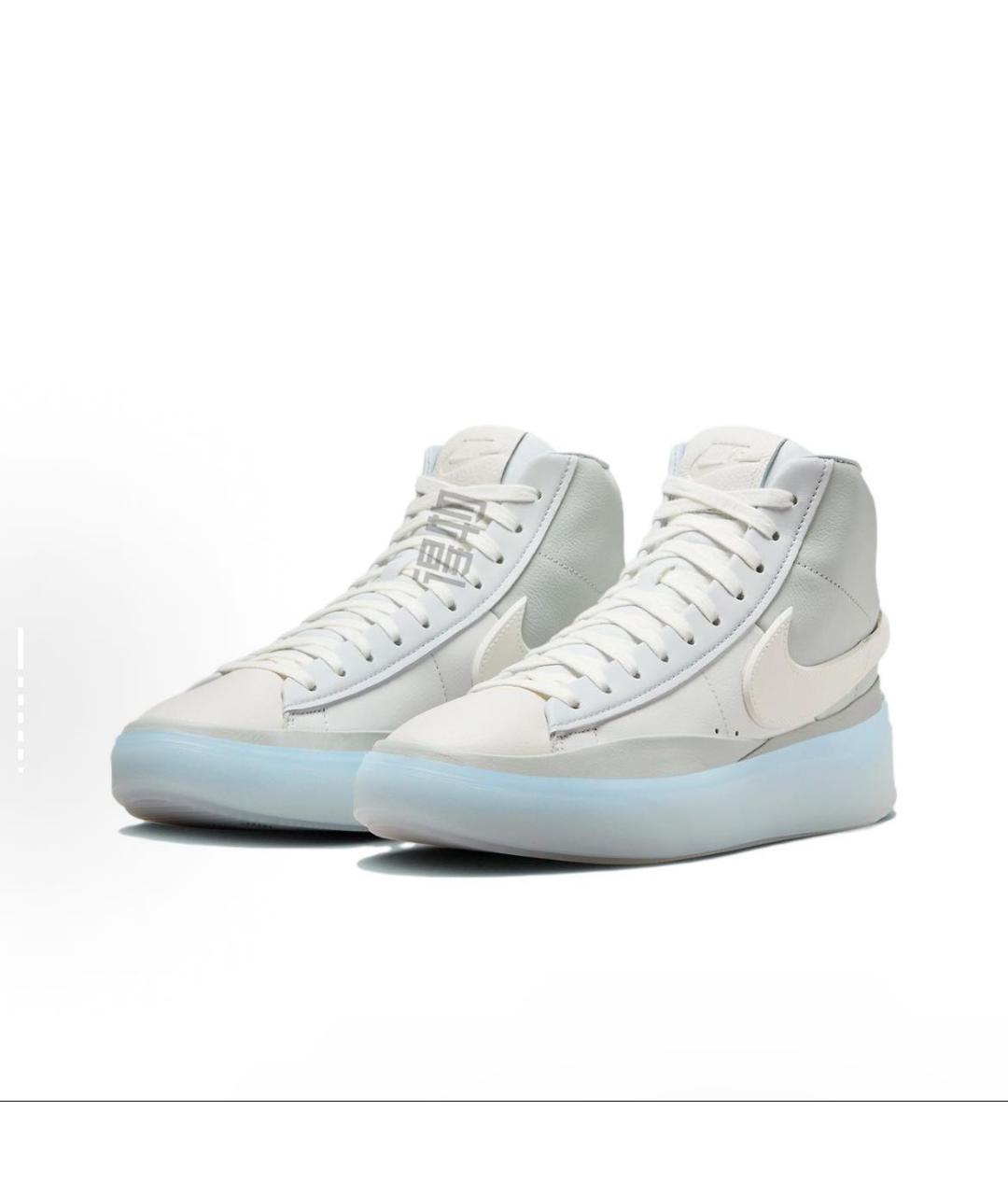 NIKE Голубые высокие кроссовки / кеды, фото 2
