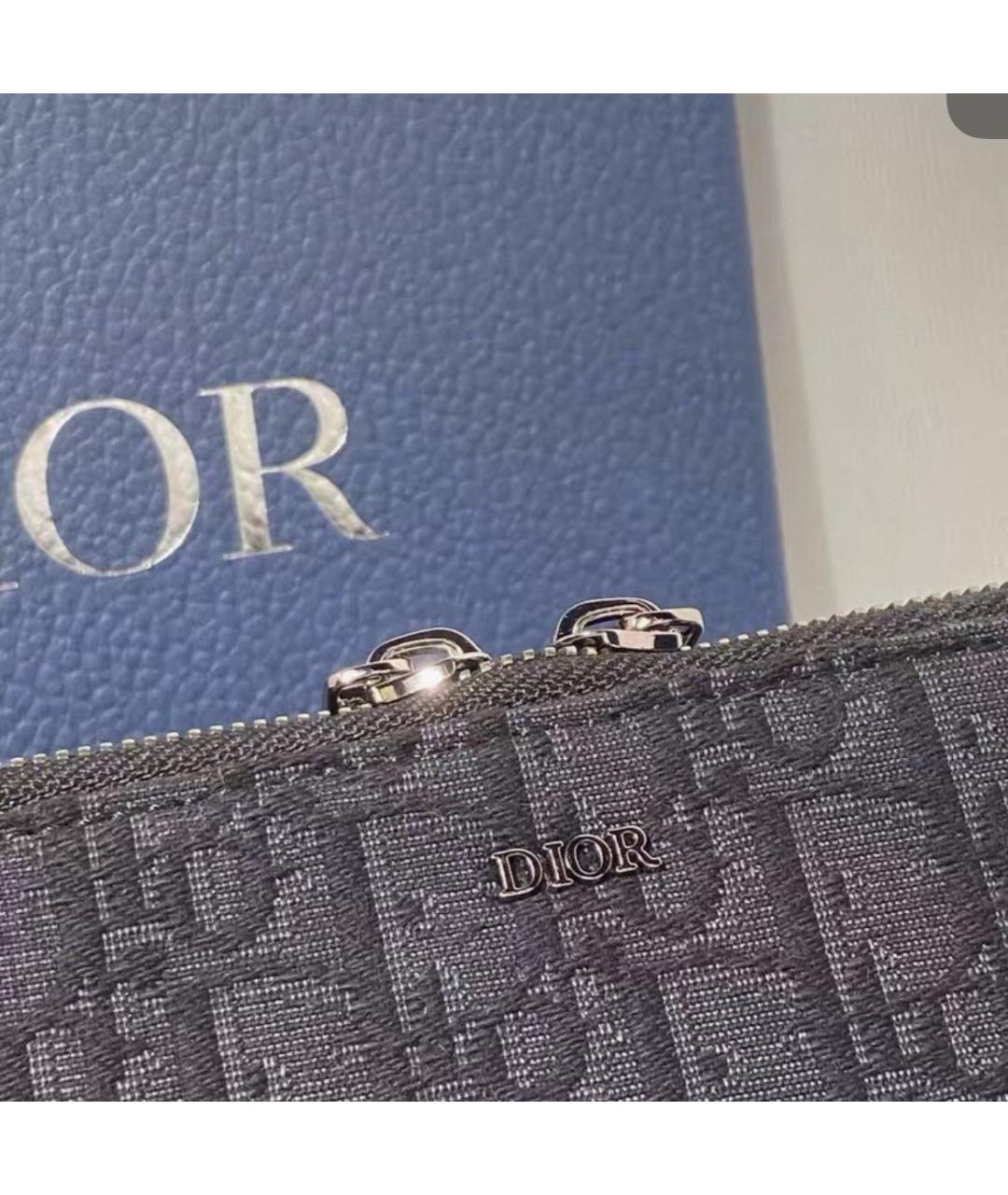 CHRISTIAN DIOR Черная тканевая сумка на плечо, фото 5