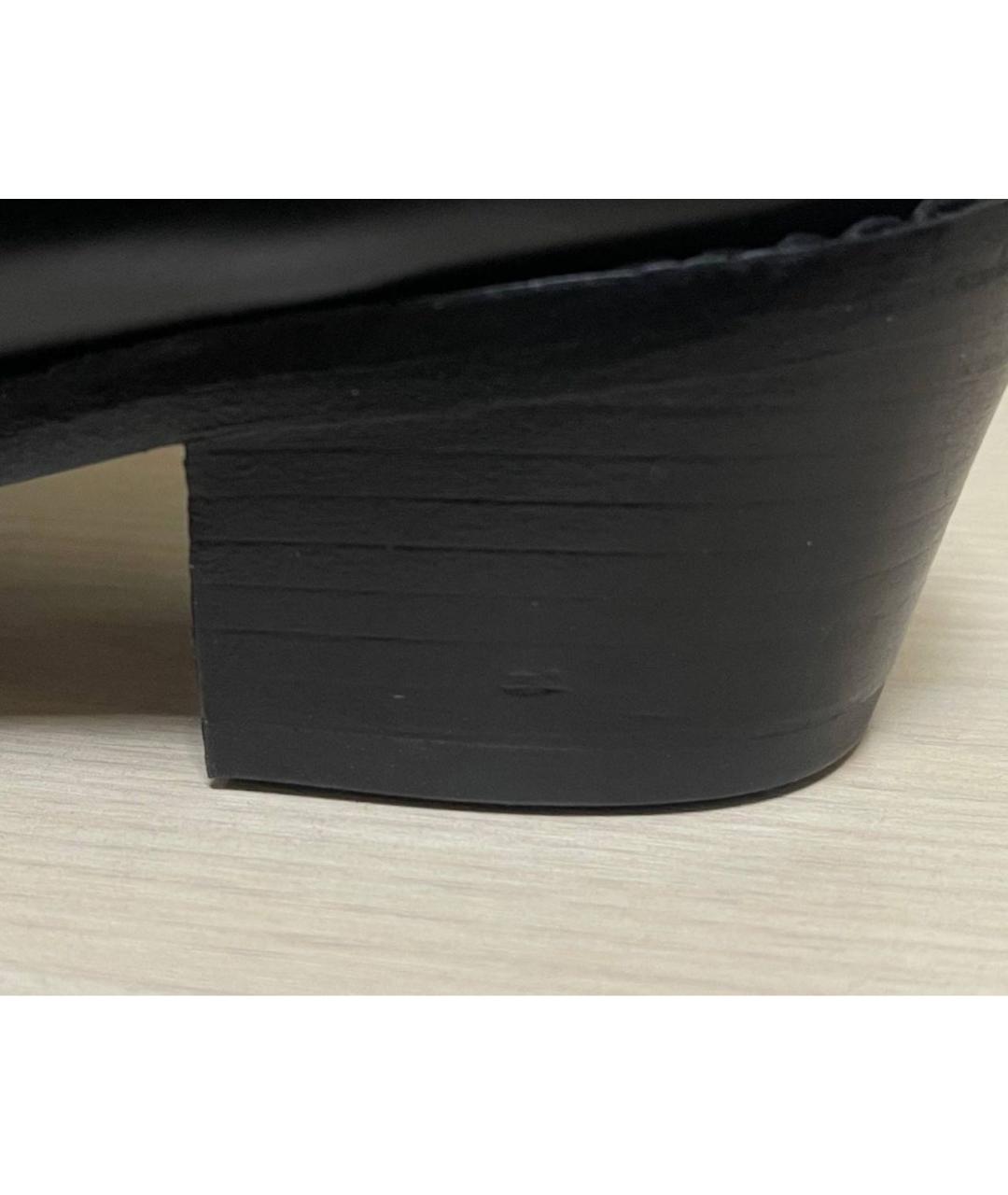 DRIES VAN NOTEN Черные кожаные ботинки, фото 7