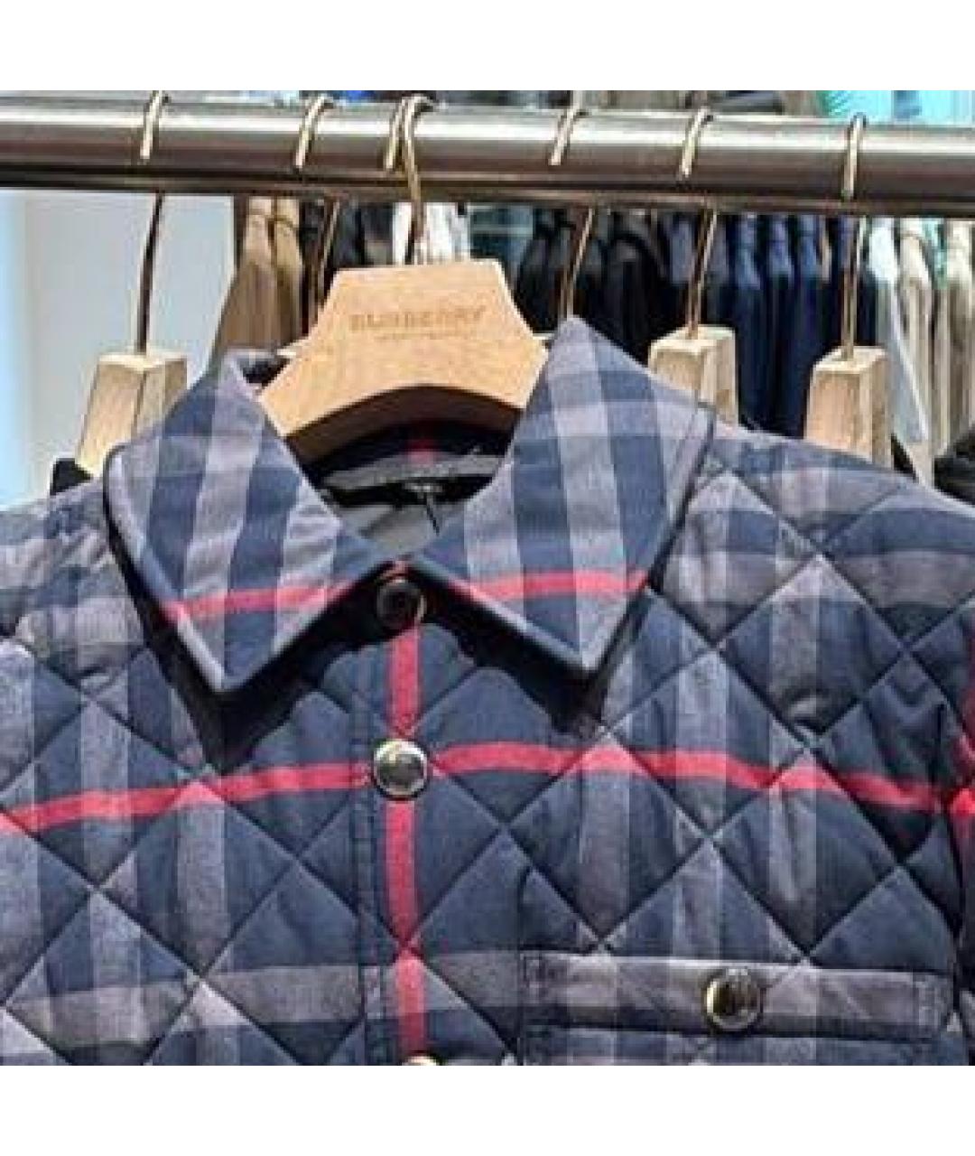 BURBERRY Синяя хлопковая куртка, фото 3