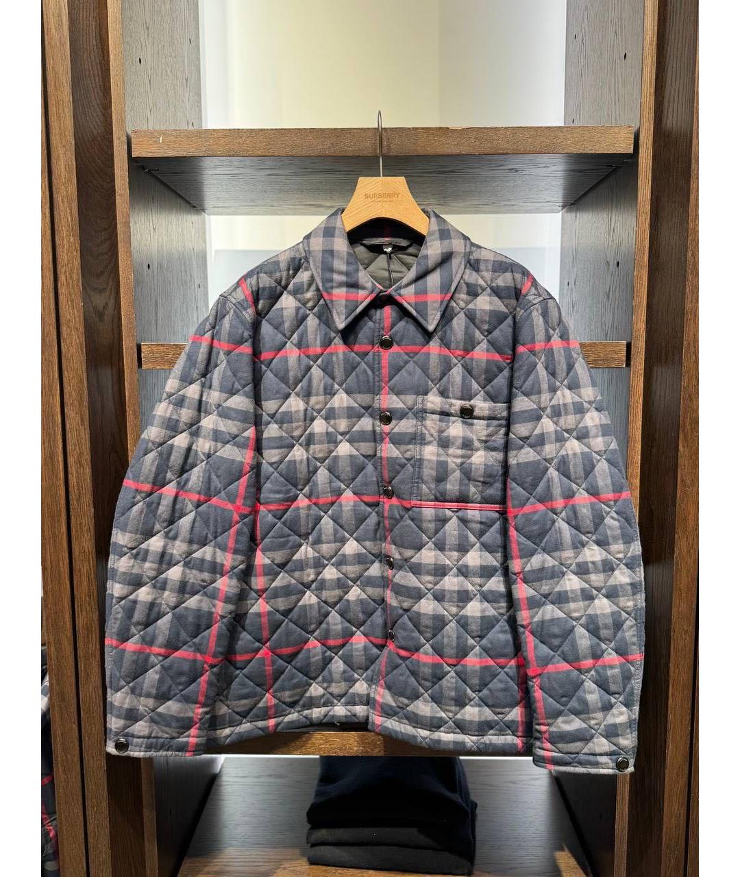 BURBERRY Синяя хлопковая куртка, фото 5