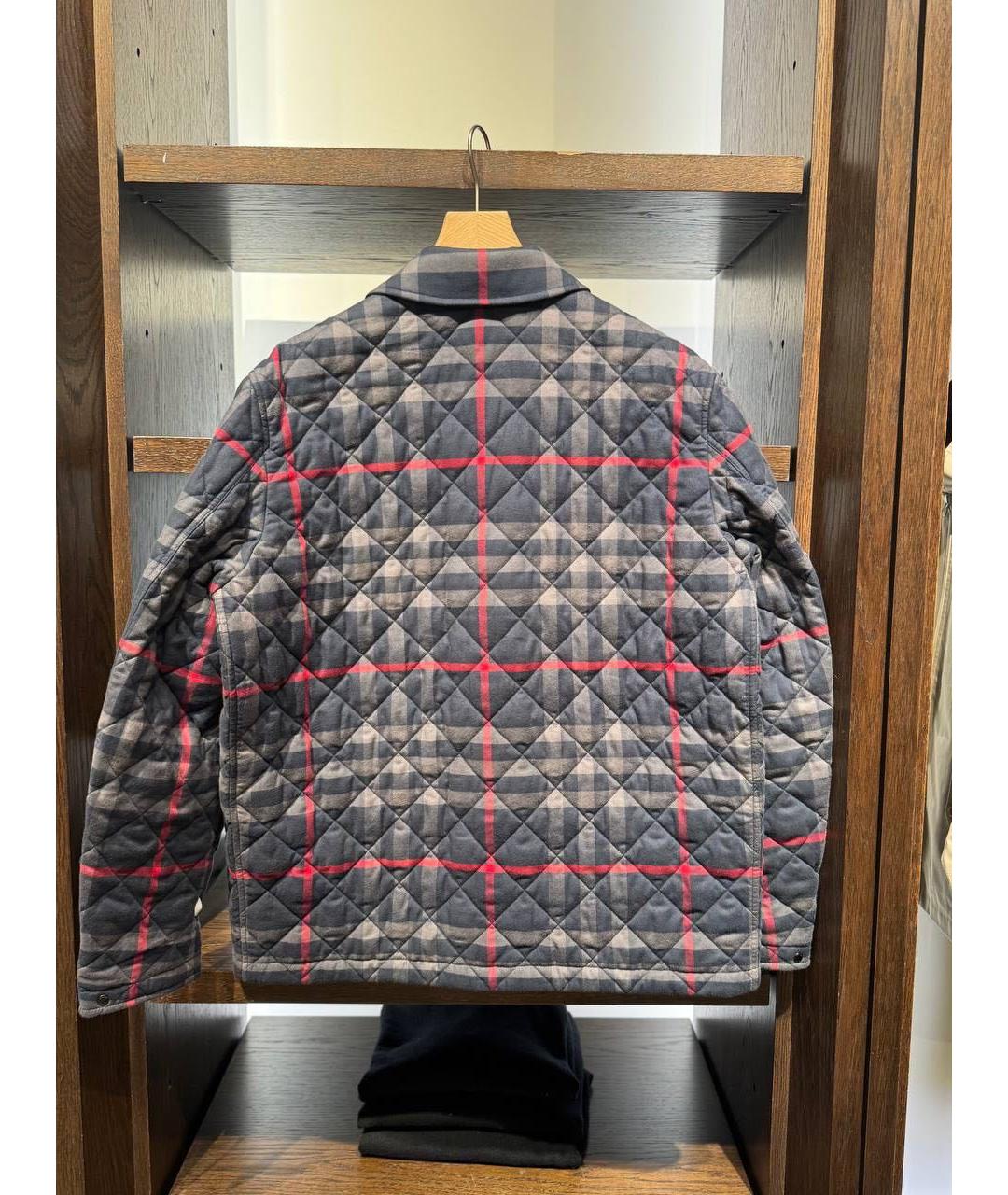 BURBERRY Синяя хлопковая куртка, фото 2