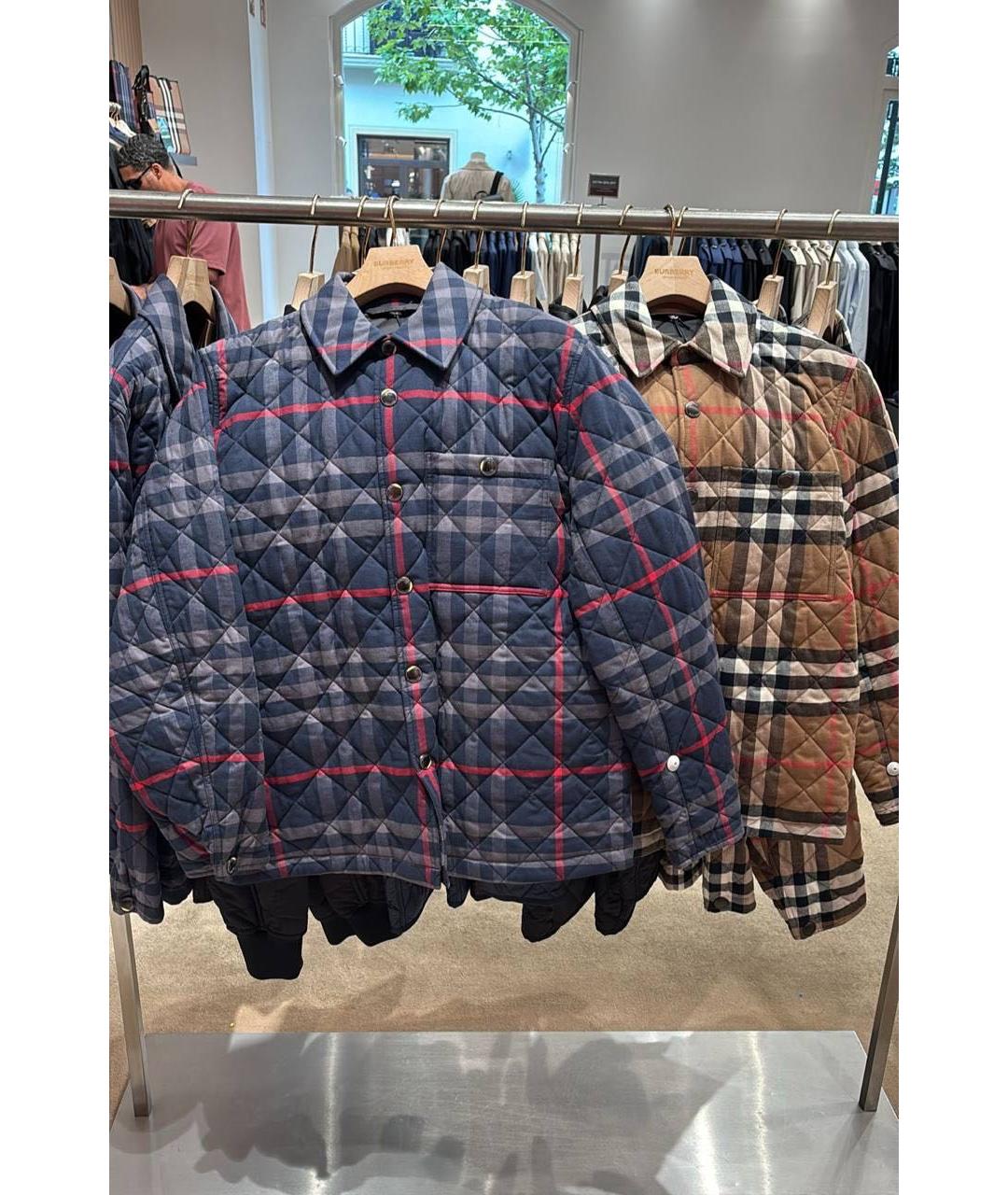 BURBERRY Синяя хлопковая куртка, фото 4