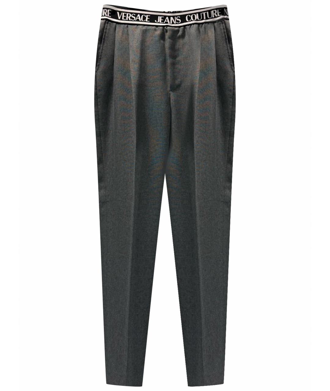 VERSACE JEANS COUTURE Серые полиэстеровые повседневные брюки, фото 1