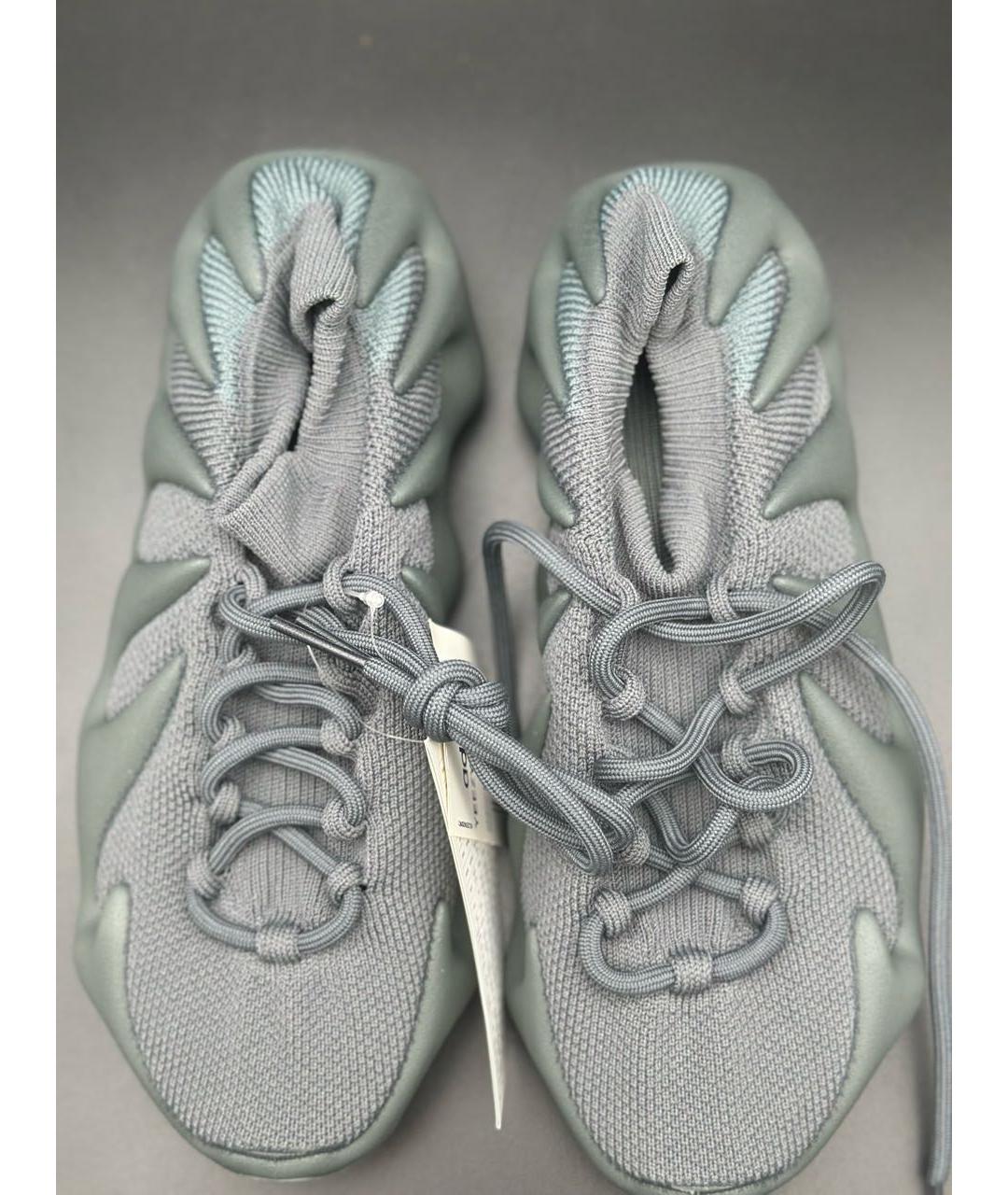 ADIDAS YEEZY Антрацитовые текстильные кроссовки, фото 2