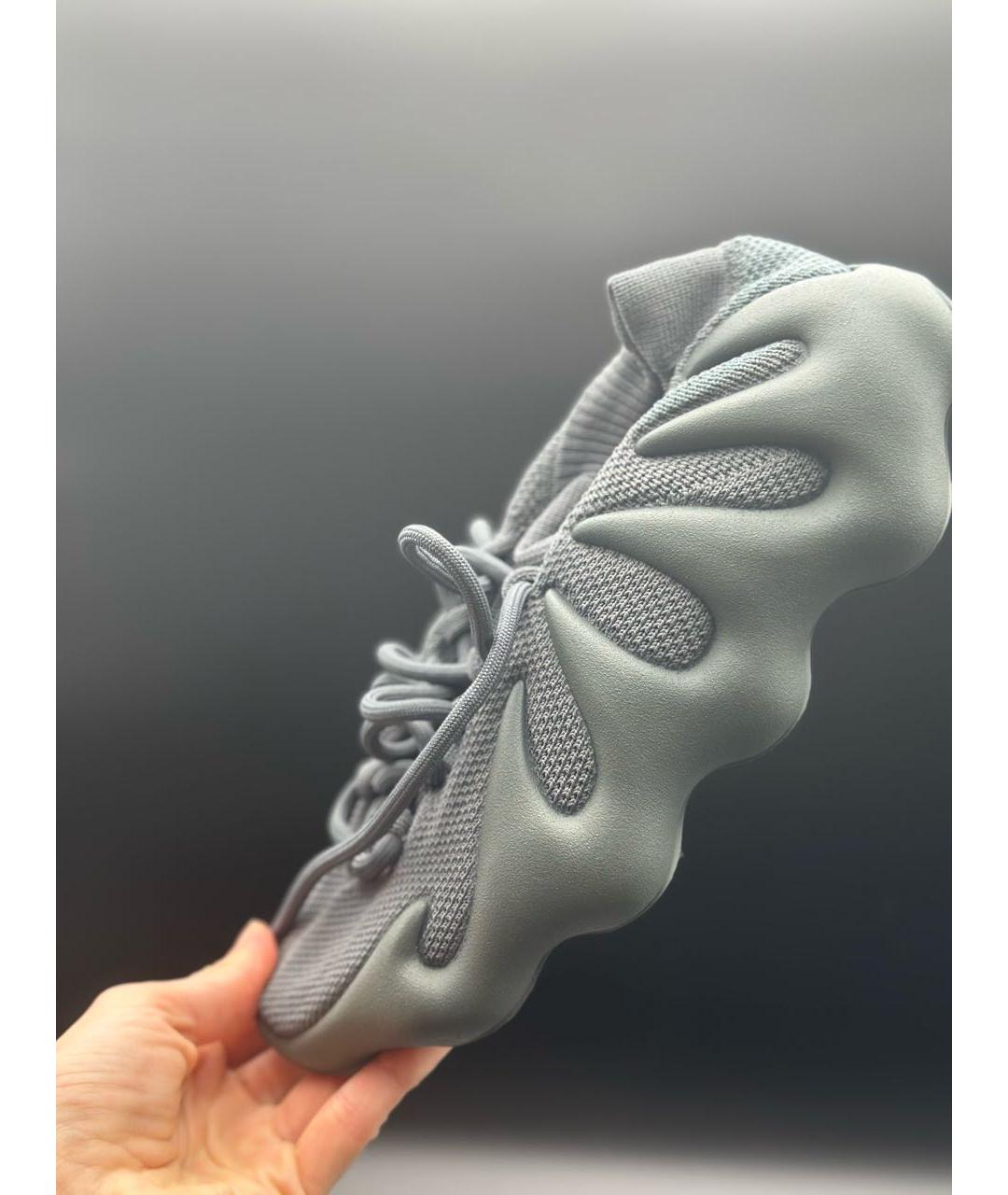 ADIDAS YEEZY Антрацитовые текстильные кроссовки, фото 8