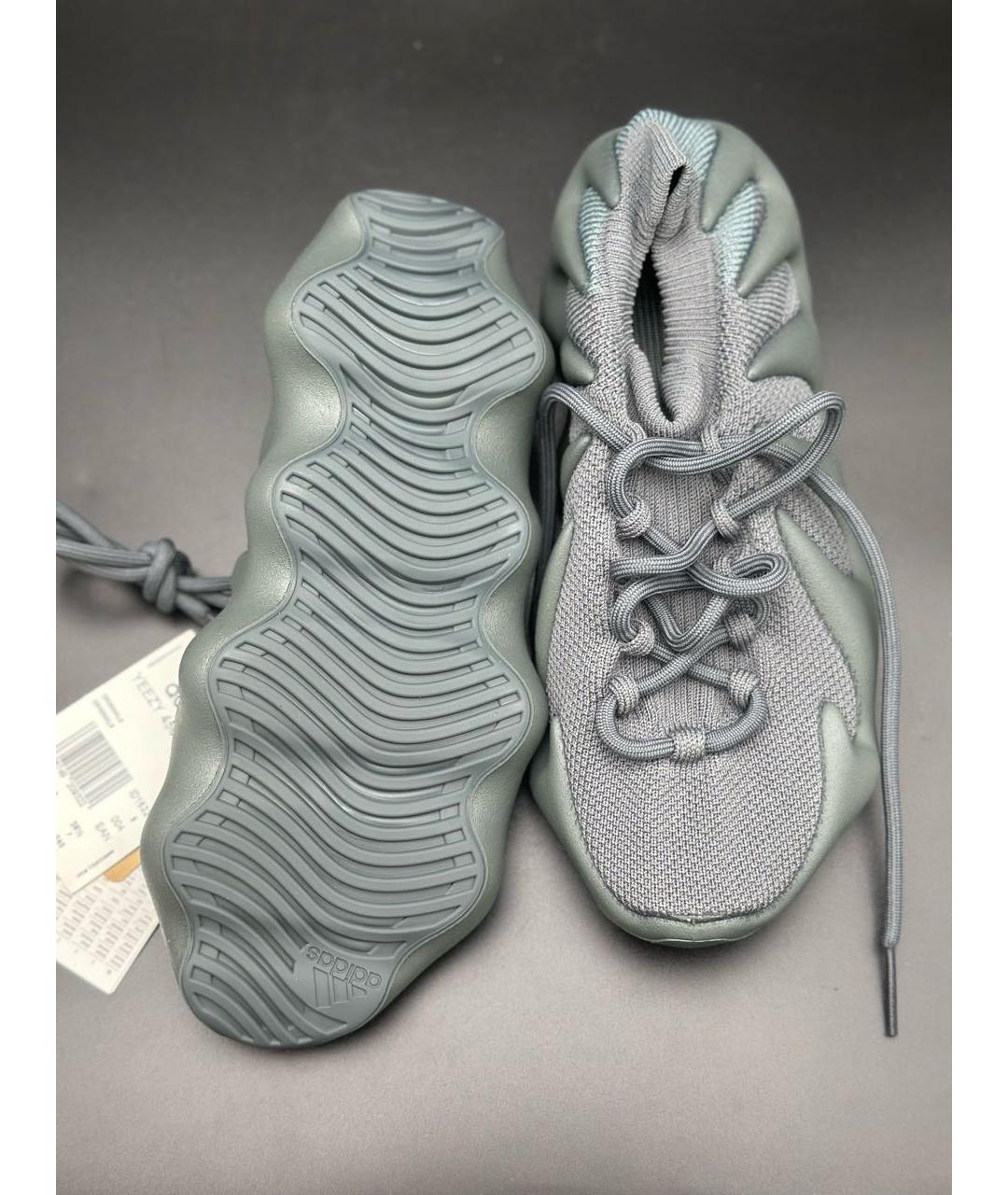 ADIDAS YEEZY Антрацитовые текстильные кроссовки, фото 3