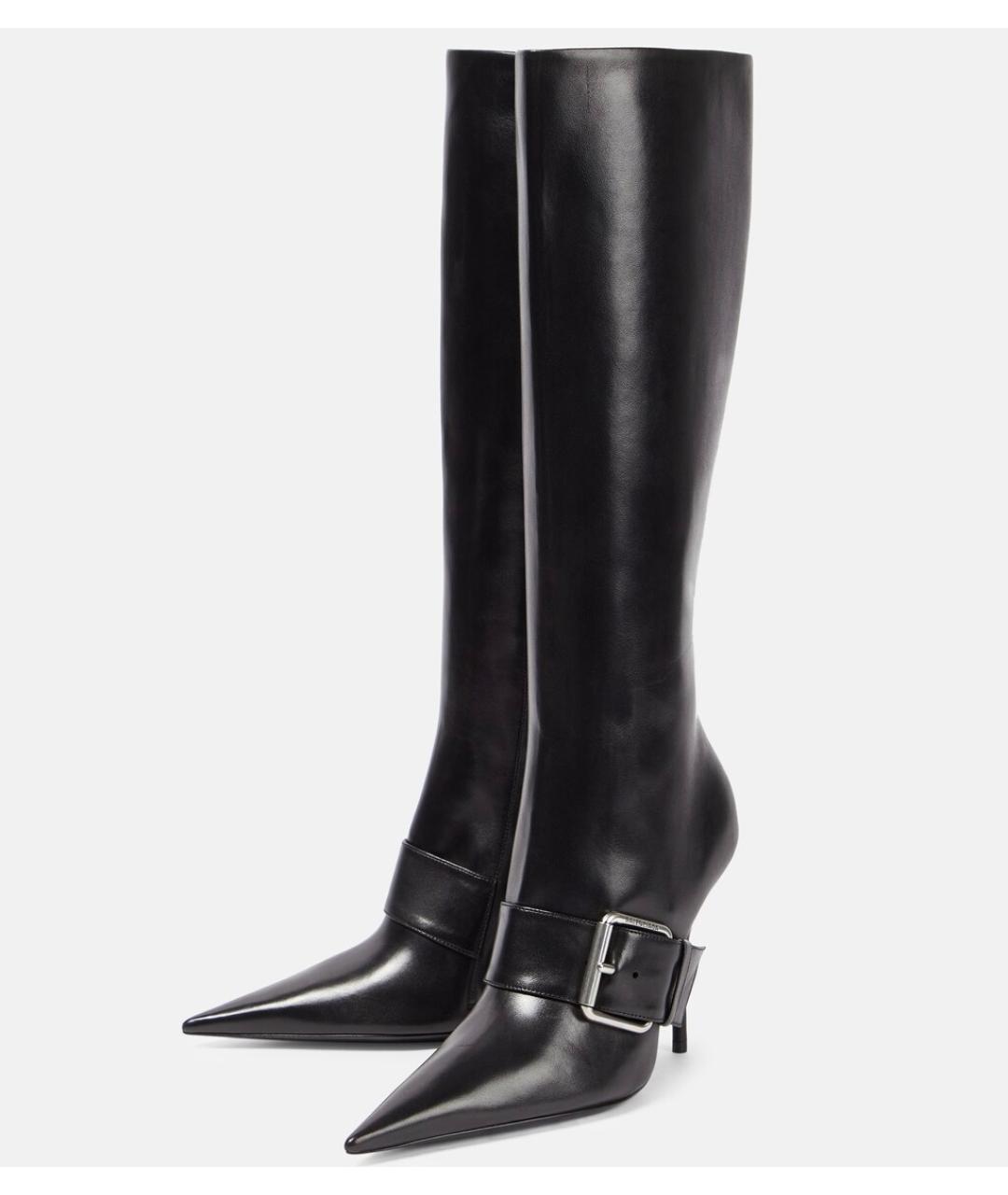 BALENCIAGA Черные кожаные сапоги, фото 7