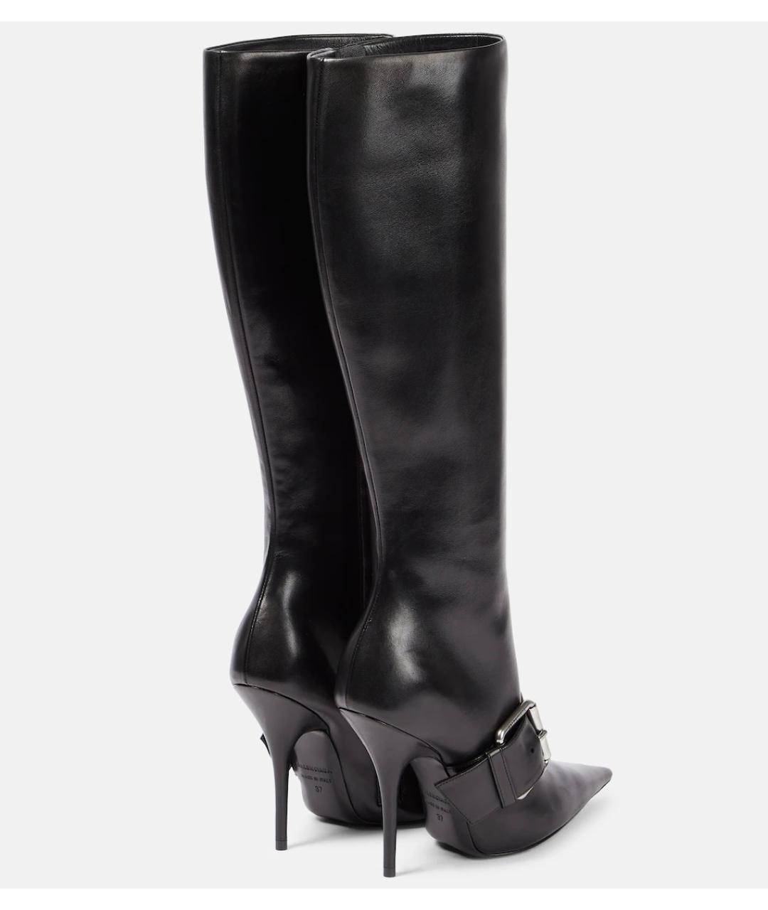 BALENCIAGA Черные кожаные сапоги, фото 8