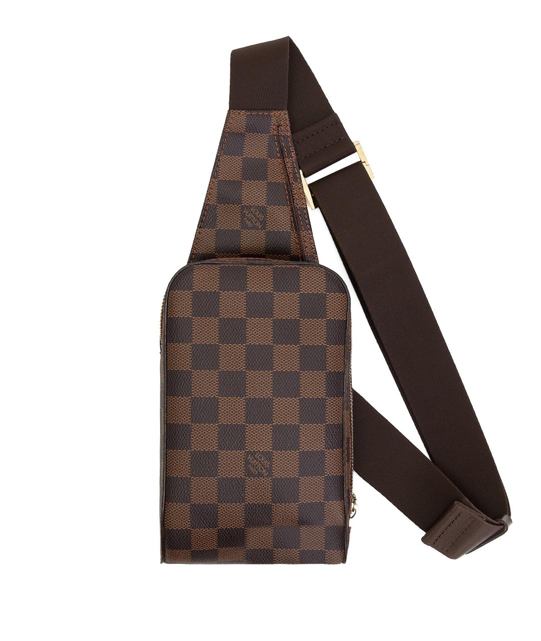 LOUIS VUITTON Коричневая кожаная сумка на плечо, фото 1