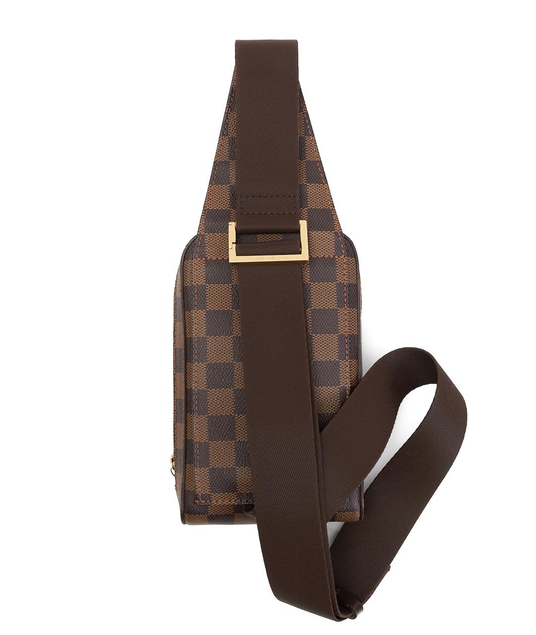 LOUIS VUITTON Коричневая кожаная сумка на плечо, фото 2