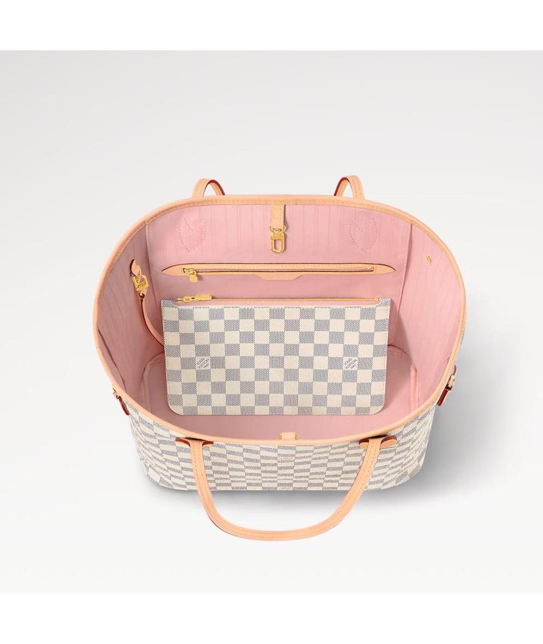 LOUIS VUITTON Белая сумка тоут из искусственной кожи, фото 3