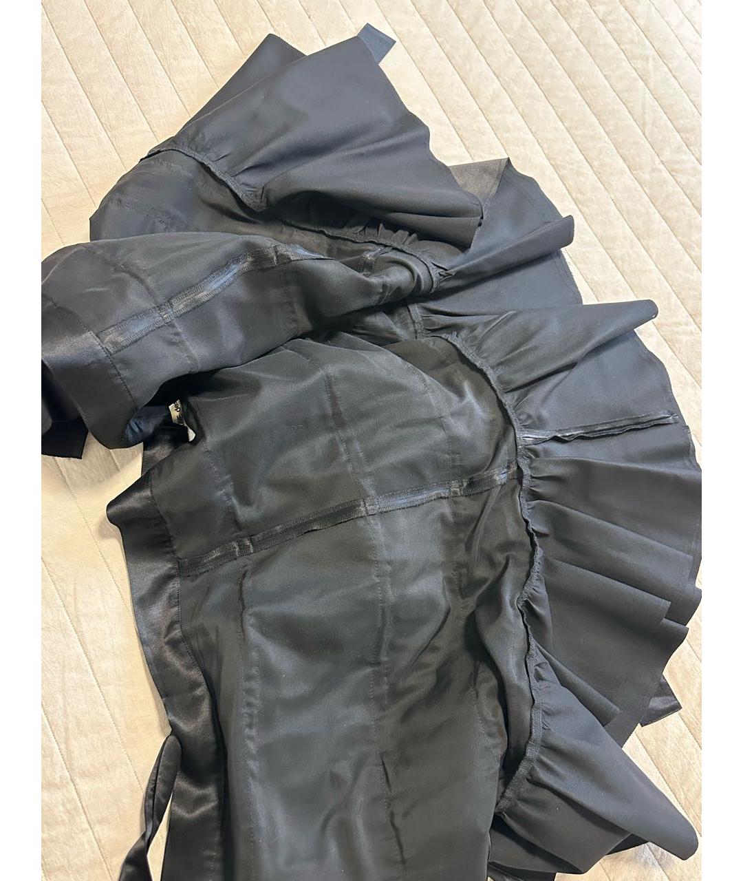 COMME DES GARÇONS Черная атласная юбка миди, фото 3