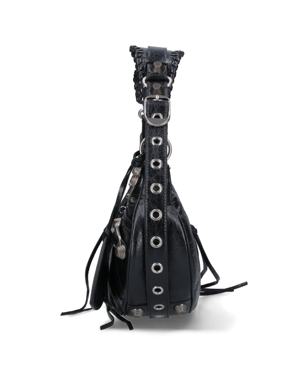 BALENCIAGA Черная кожаная сумка тоут, фото 5