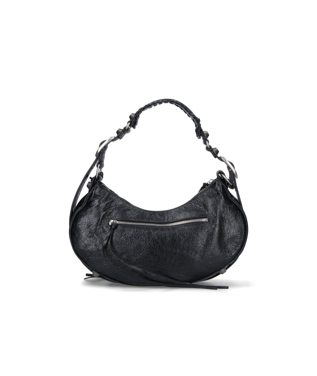 BALENCIAGA Черная кожаная сумка тоут, фото 3