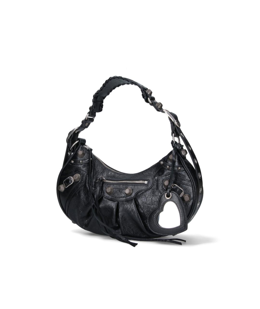 BALENCIAGA Черная кожаная сумка тоут, фото 2