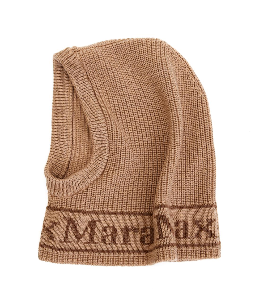 MAX MARA Коричневая шерстяная шапка, фото 1