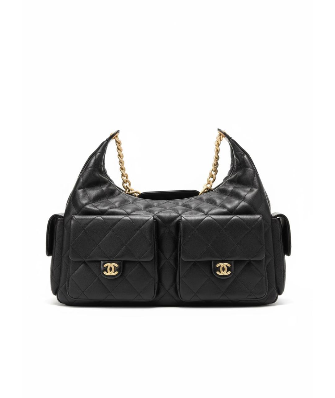 CHANEL Черная кожаная сумка тоут, фото 1